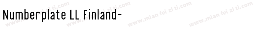 Numberplate LL Finland字体转换